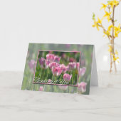 Denken aan jou roze tulpen kaart (Gele Bloem)