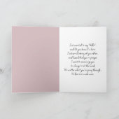 Denken aan jou roze tulpen kaart (Binnen)