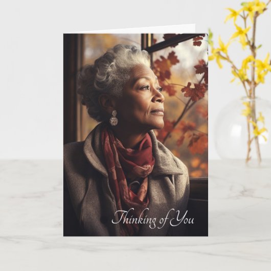 Denken aan jou - Senior Kaart (Gele Bloem)