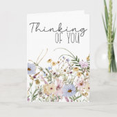 Denken aan jou Spring Wildflower Floral Kaart (Voorkant)