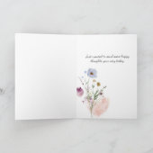 Denken aan jou Spring Wildflower Floral Kaart (Binnen)