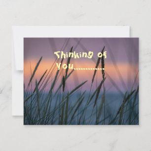Denken aan jou Sunset uniek Briefkaart