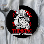 Denken aan jou voodoo poppen schattig en griezelig ronde button 6,0 cm (In situ)