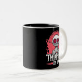 Denken aan jou voodoo poppen schattig en griezelig tweekleurige koffiemok (Voorkant rechts)