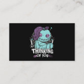 Denken aan jou voodoo poppen schattig en griezelig visitekaartje (Voorkant)