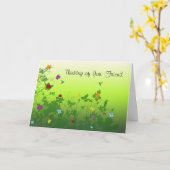 Denken aan jou, vriend kaart (Gele Bloem)