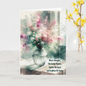 Denken aan jou Waterverf Bouquet Kaart (Gele Bloem)