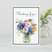 Denken aan jou Waterverf Flowers Customize (Staand voorkant)