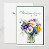 Denken aan jou Waterverf Flowers Customize (Voorkant / Achterkant)