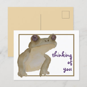 Denken aan jou Waterverf Frog Briefkaart