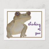 Denken aan jou Waterverf Frog Briefkaart (Voorkant)