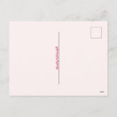 Denken aan jou Waterverf Pink Hydrangea Lacecaps Feestdagenkaart (Achterkant)