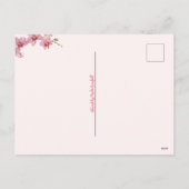 Denken aan jou Waterverf Pink Moth Orchids Feestdagenkaart (Achterkant)