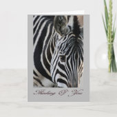 Denken aan jou - Zebra - Dier Kaart (Voorkant)