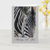 Denken aan jou - Zebra - Dier Kaart (Gele Bloem)