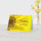 DENKEN AAN JOU - ZONNEBLOEM - HELDER KAART (Gele Bloem)