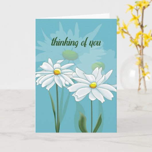 Denken aan Madeliefjes Kaart (Gele Bloem)