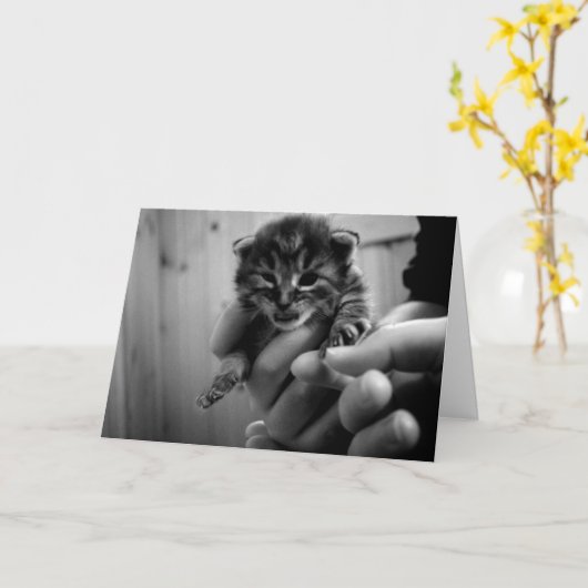 Denken aan Mew! Kaart (Gele Bloem)