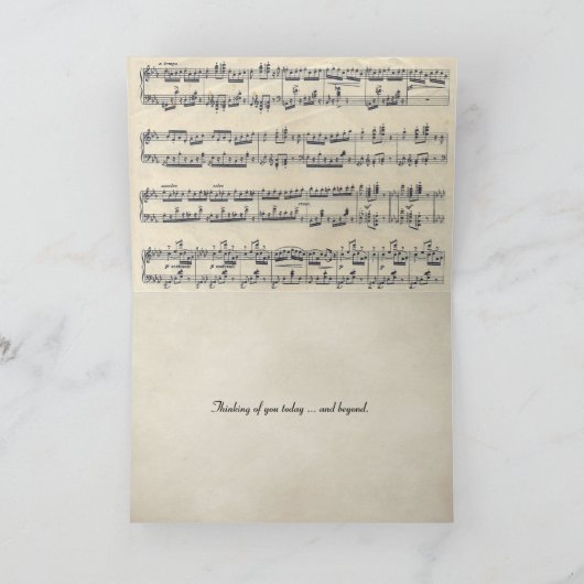 denken aan muziek kaart (Binnen)