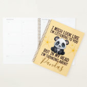 Denken aan panda's - grappig gepersonaliseerd planner (Display)
