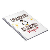 Denken aan pinguïns - grappig gepersonaliseerd notitieboek (Rechterzijde)