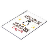 Denken aan pinguïns - grappig gepersonaliseerd notitieboek (Linkerzijde)