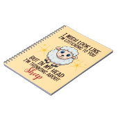 Denken aan schapen - grappig notitieboek (Linkerzijde)