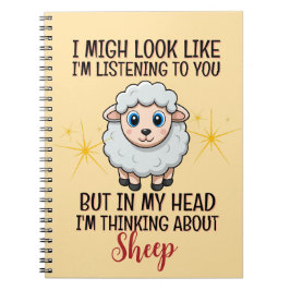 Denken aan schapen - grappig notitieboek