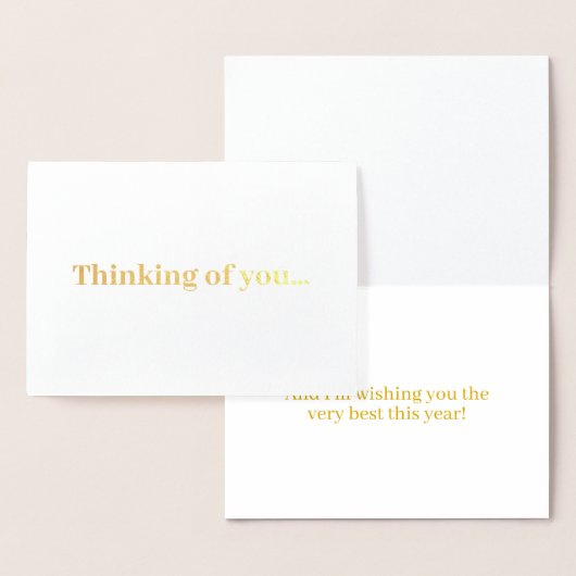 Denken aan u... (aanpasbare boodschap) folie kaarten (Display)