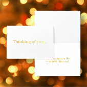 Denken aan u... (aanpasbare boodschap) folie kaarten