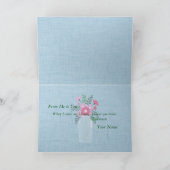 Denken aan u Bloemen Krans Note Kaart (Binnen)