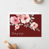 Denken aan u Bloemennotitie Kaart Notitiekaartje (Voorkant / Achterkant in situ)