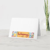 Denken aan u Bloemenspray Bloesem in Blauwe Vaas (Achterkant)