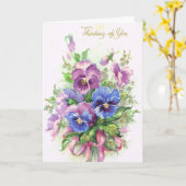  - Denken aan u Boeket van Pansies, Kaart (Gele Bloem)