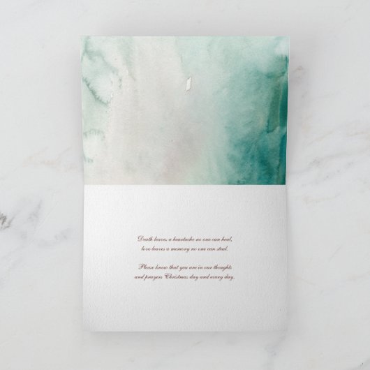 Denken aan U Condoleance Sympathie Kerstmis Feestdagen Kaart (Binnen)