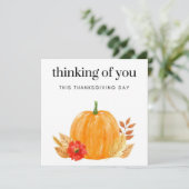 Denken aan u deze Thanksgiving dag groet Kaart (Staand voorkant)