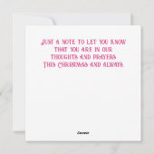 Denken aan u Flat Holiday Kaart (Achterkant)