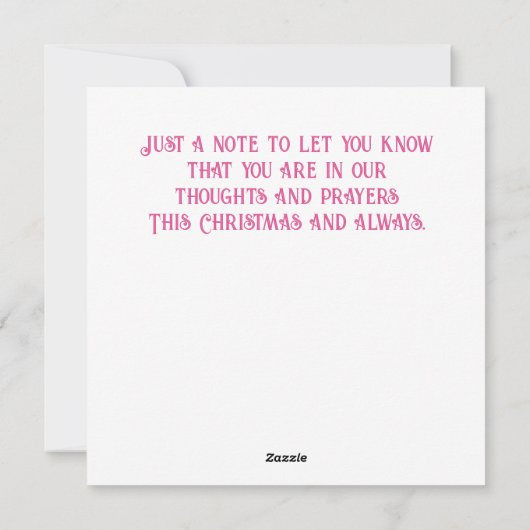 Denken aan u Flat Holiday Kaart (Achterkant)