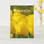 Denken aan u Gele Bloemen Moderne Sympathie Kaart (Gele Bloem)