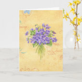Denken aan U Heerlijk Boeket van Violets Kaart (Gele Bloem)