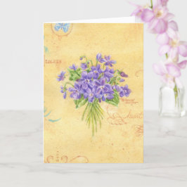 Denken aan U Heerlijk Boeket van Violets Kaart