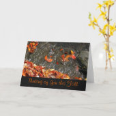 Denken aan u Herfst Waterval Kaart (Gele Bloem)