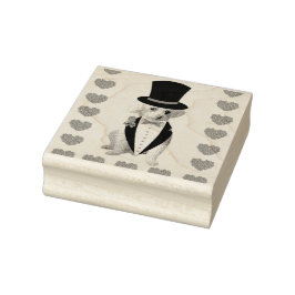 Denken aan u houten rubberen stempel