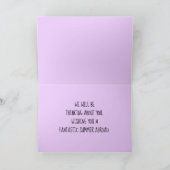 Denken aan u Hummingbird & Floral Custom Kaart (Binnen)