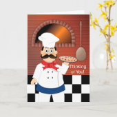 Denken aan u Italiaanse chef-kok Bakken Pizza Hot  Kaart (Gele Bloem)