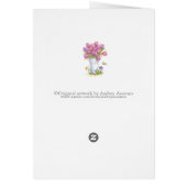 Denken aan U Kaart Tulpen in Pail Wenskaart (Achterkant)