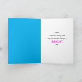 Denken aan U, Kleurrijke Giraffe, Kaleidoscoop Bedankkaart (Binnen)