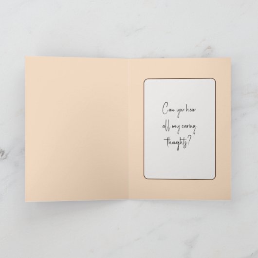 Denken aan u koffie bij het winterraam kaart (Binnen)