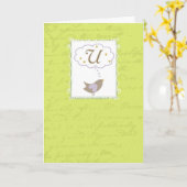 Denken aan "U" met liefde Kaart (Gele Bloem)