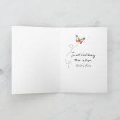 Denken aan u Monarch Butterfly op een Heilige Bijb Kaart (Binnen)